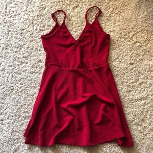 Short Red Flowing Dress